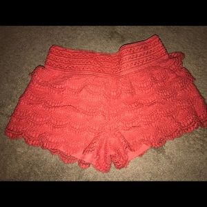 Brand new lace shorts scalloped